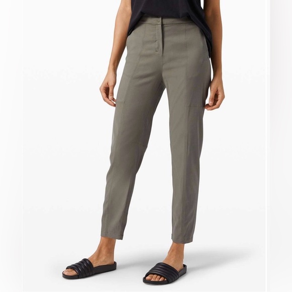 lululemon athletica Pants - Lululemon Dynamic Days Trouser Pants Cupro-Modal Grey Sage Athleisure Travel